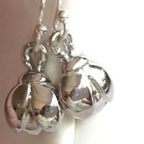 Silver Ladybug Earrings Hypoallergenic Dainty - Picture 5 of 8